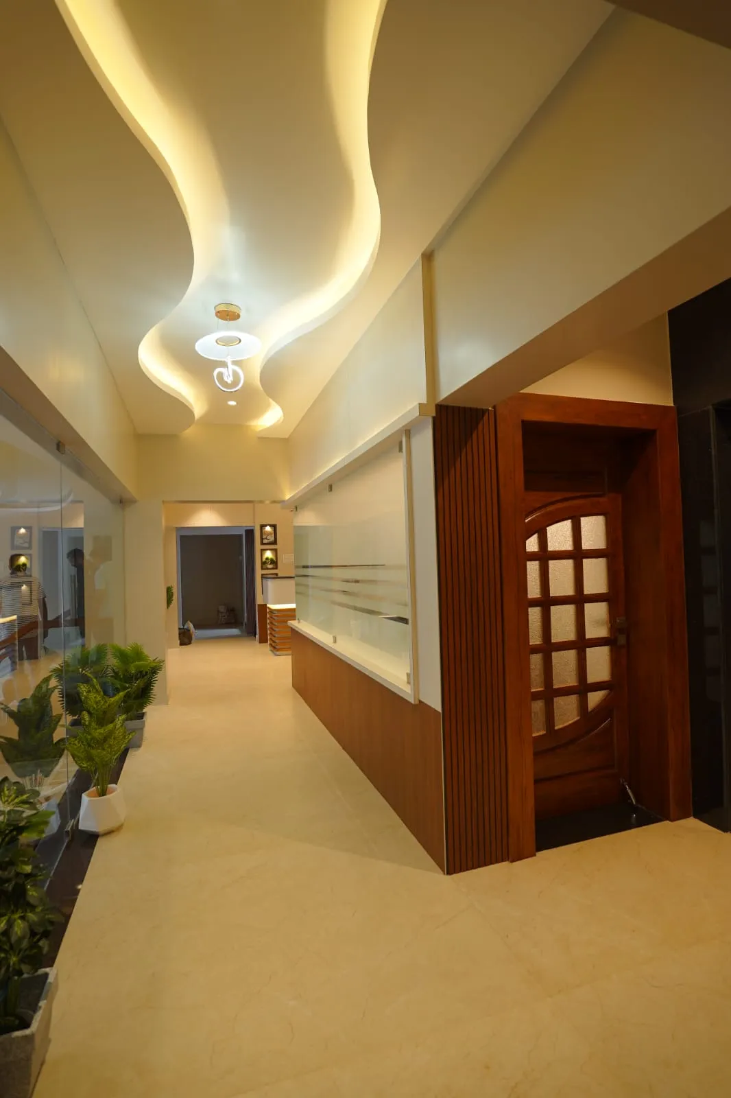 Hotel corridor at SATVI INN